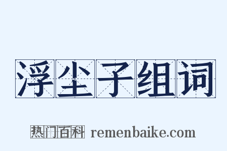 浮尘子组词是什么意思的图片